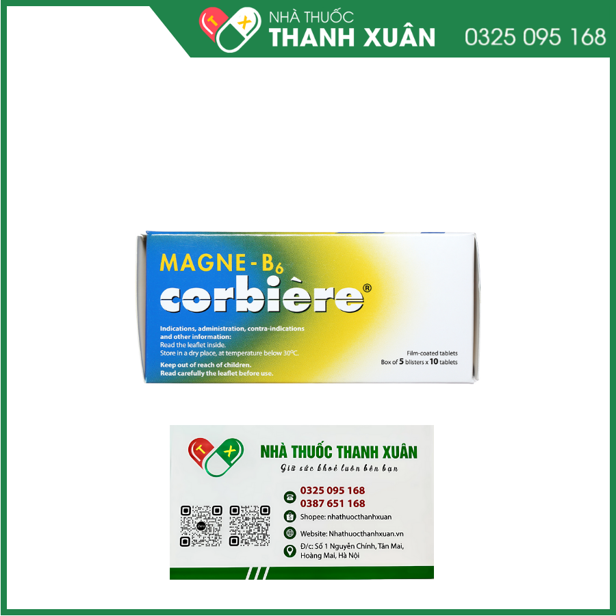 Magne B6 Corbière điều trị thiếu magnesi